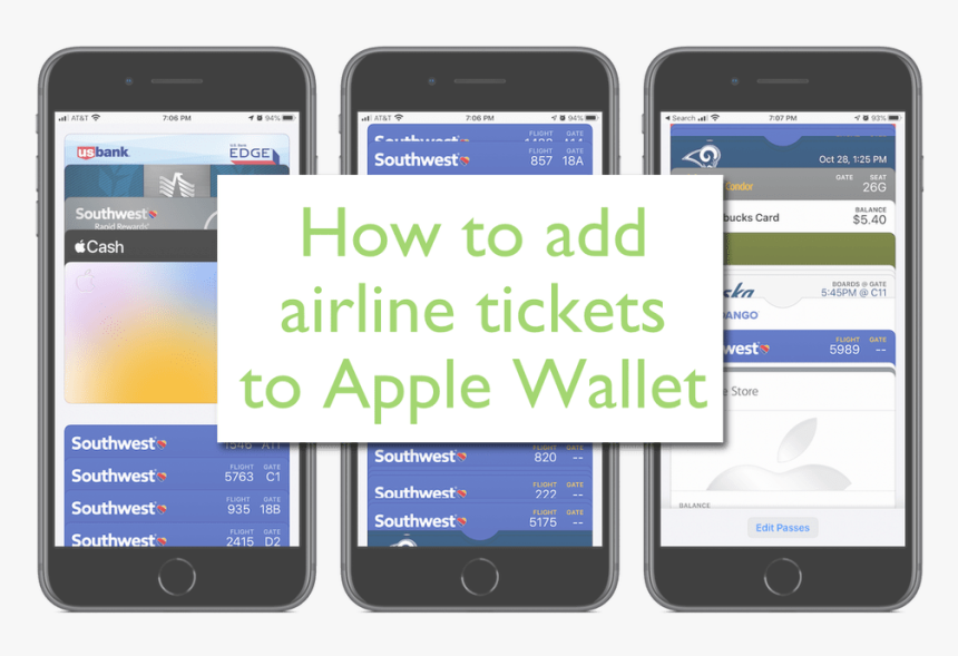 Add Airline Tickets To Apple Wallet - Iphone, HD Png Download, Free Download
