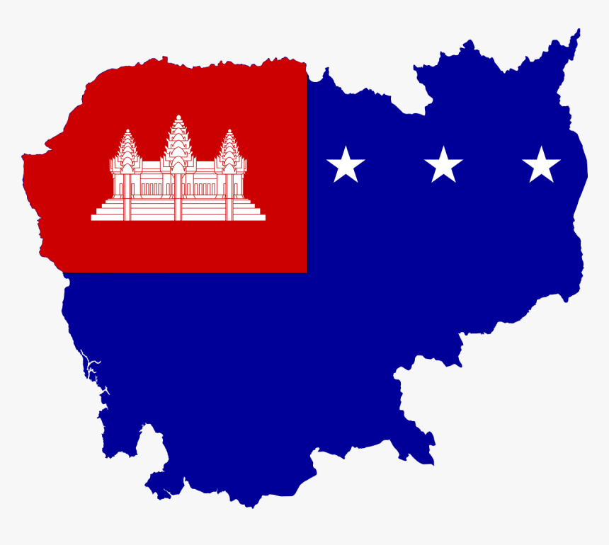Cambodia Flag Map, HD Png Download, Free Download