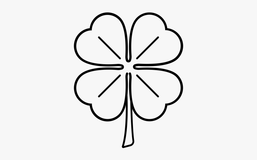4 Leaf Clover Drawing, HD Png Download, Free Download