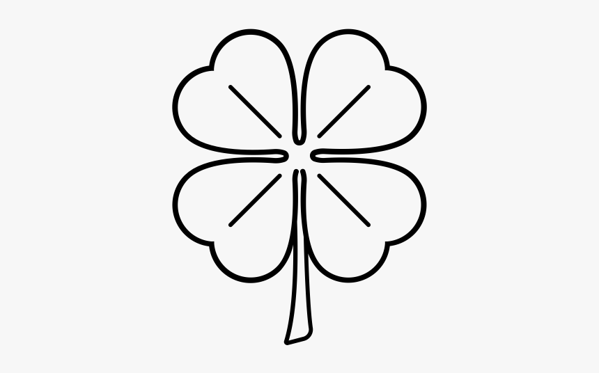 4 Leaf Clover Drawing Hd Png Download Kindpng