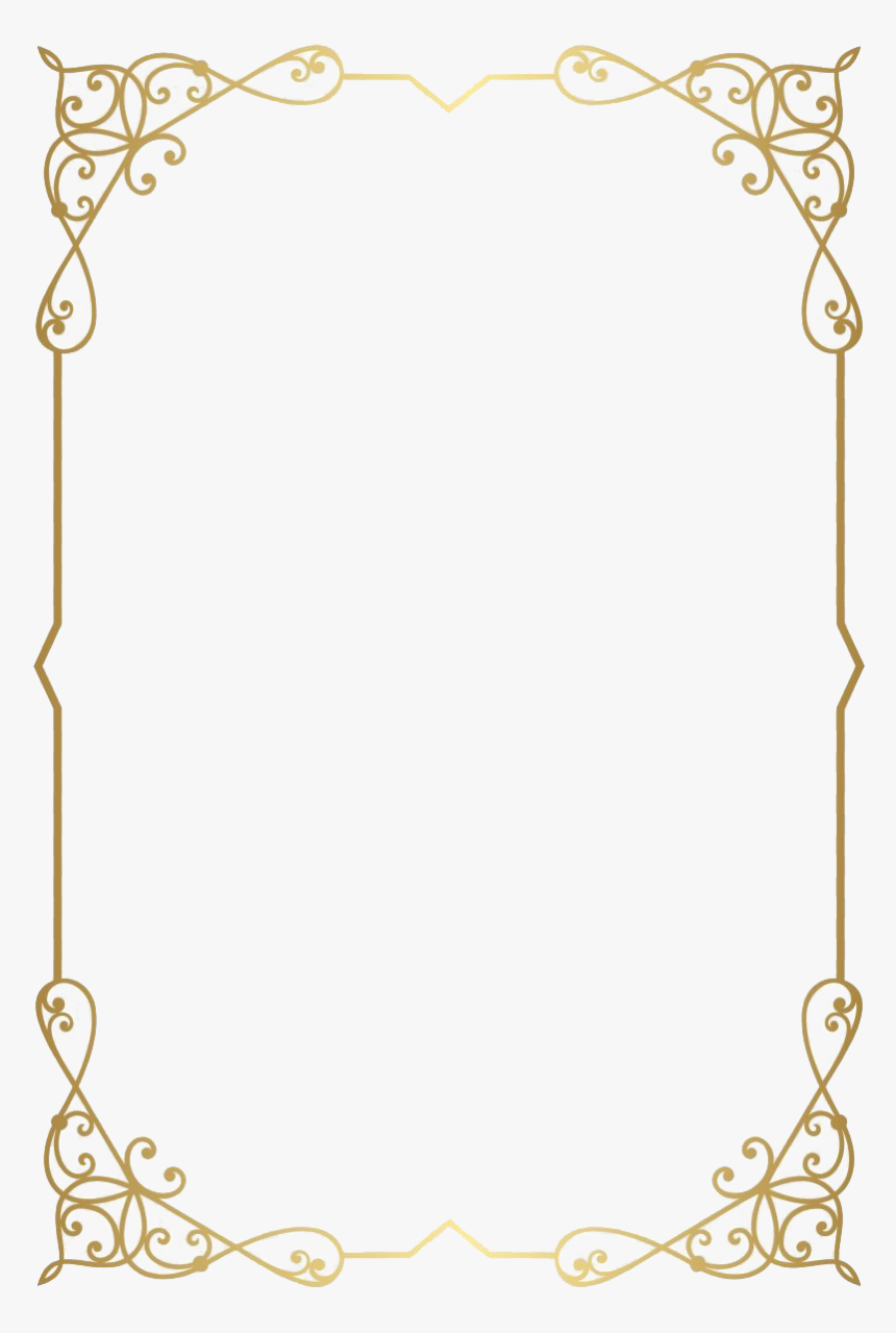 Golden Border Png File - Transparent Background Gold Border Png, Png Download, Free Download