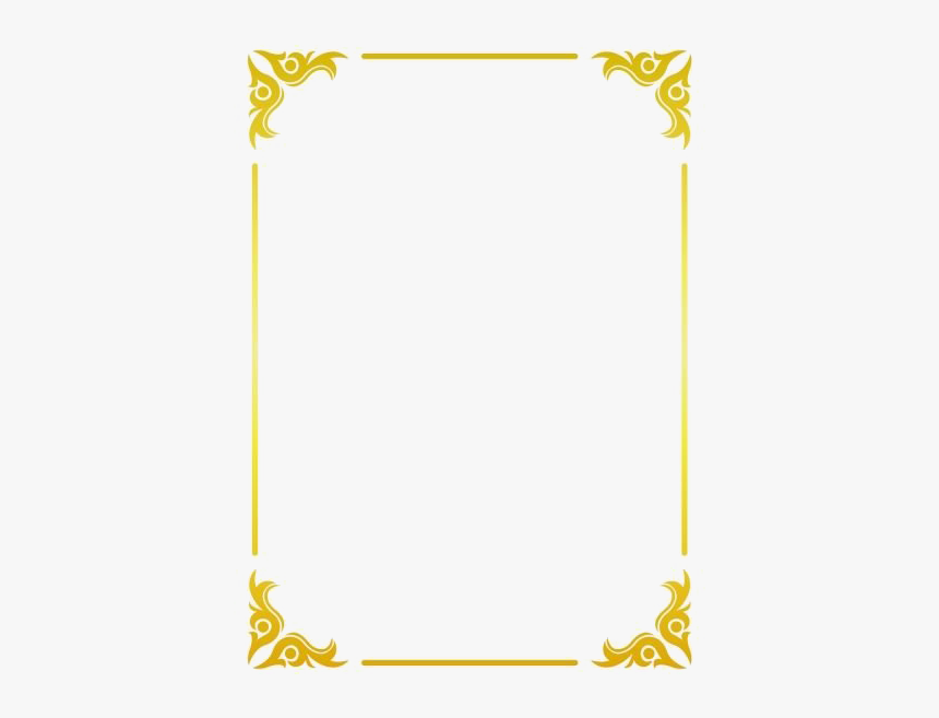 Square Golden Frame Border Png Transparent Image - Border Gold Frame Png, Png Download, Free Download