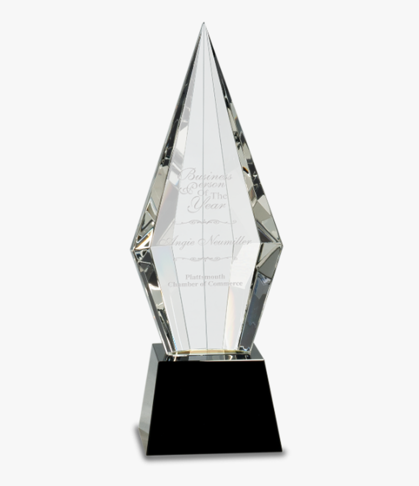 Crystal Faceted Obelisk On A Black Crystal Base - Cry033l, HD Png Download, Free Download