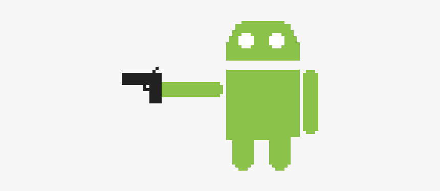 Android Logo With A Gun, HD Png Download, Free Download