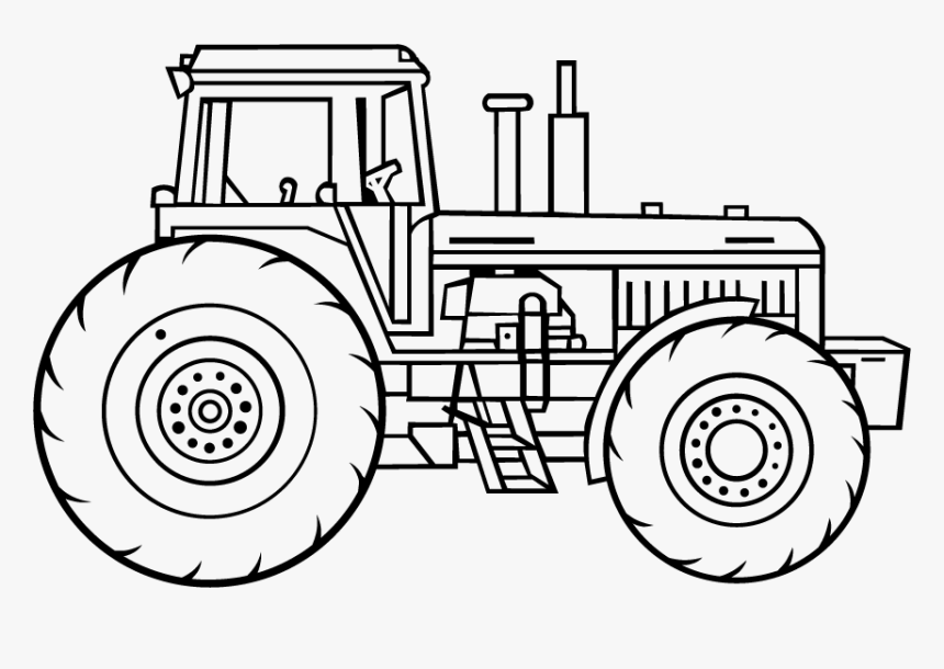 Drawing Of A Tractor, HD Png Download, Free Download