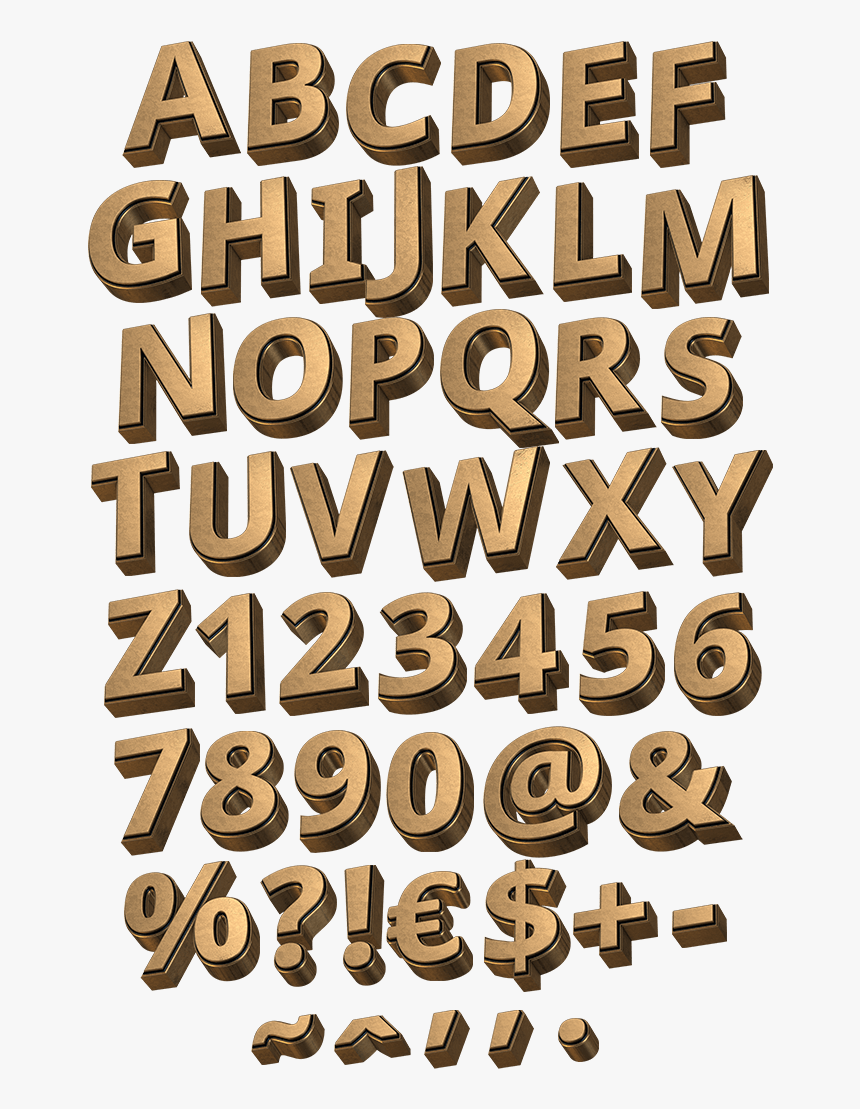 Transparent Gold Alphabet Fonts, HD Png Download, Free Download