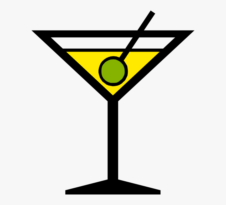 Vector Illustration Of Martini Cocktail Alcohol Beverage, HD Png Download, Free Download