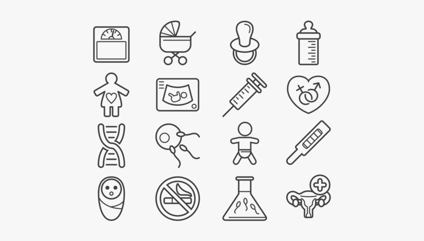 Maternity Icons Vector - Line Art, HD Png Download, Free Download