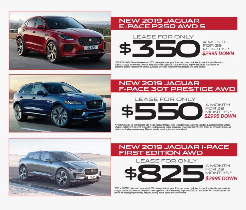 Certified Pre-owned Specials - Jaguar 2019 Lease Deals, HD Png Download, Free Download