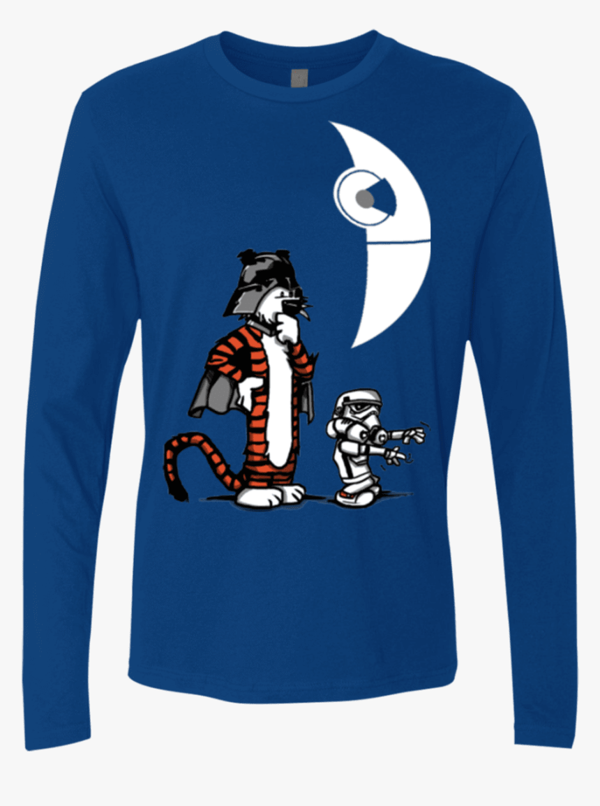 Darth Hobbes & Calvin Trooper Men"s Premium Long Sleeve - Buenos Dias Calvin Y Hobbes, HD Png Download, Free Download