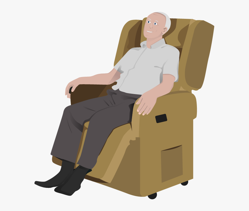 Transparent Person Lying Down Png - Man Reclining In Chair Cartoon, Png Download, Free Download