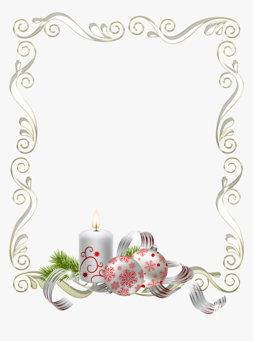 ❄️ Cadre Noël / Christmas Frame / Marco Navidad Png - Gold Christmas Frame Transparent, Png Download, Free Download