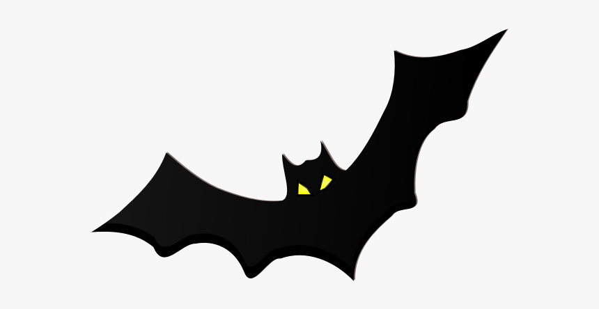 Bat Silhouette With Yellow Eyes Vector Clip Art - Transparent Background Bats Clipart, HD Png Download, Free Download