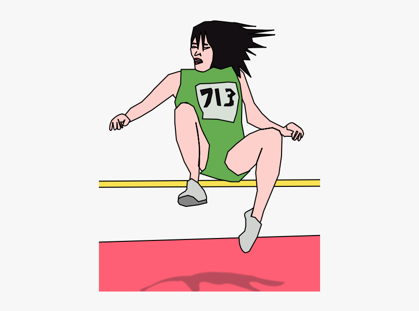 Pole Vault Lady - Cartoon, HD Png Download, Free Download