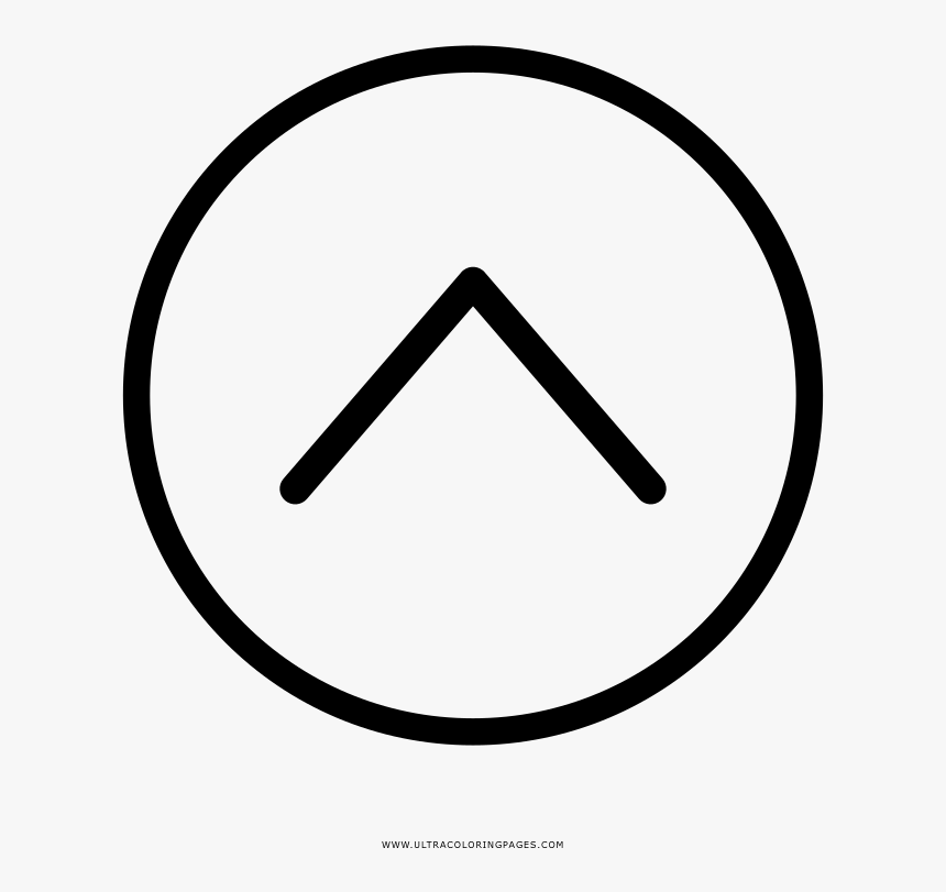 Up Arrow Coloring Page - Circle, HD Png Download, Free Download