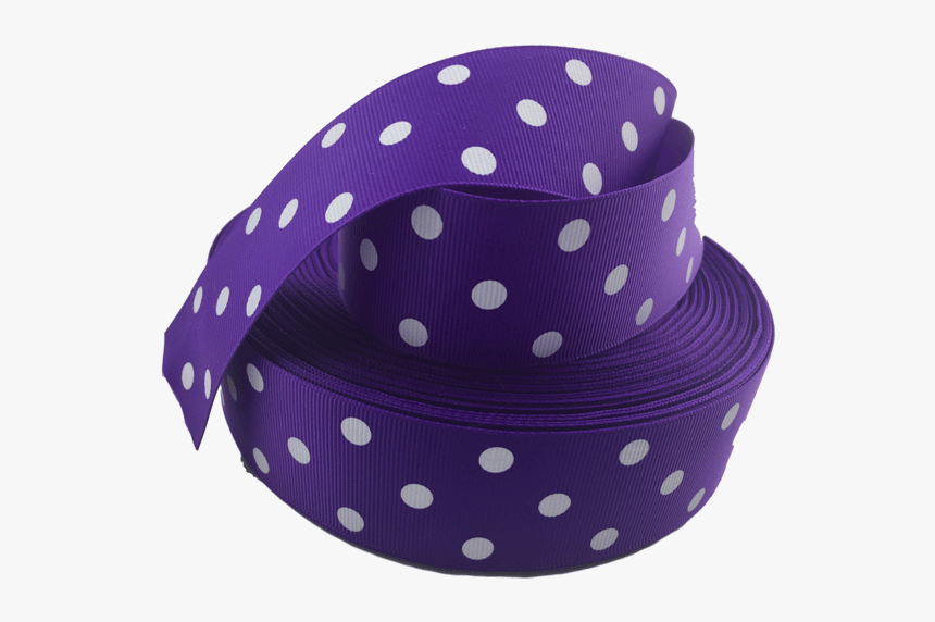 Ribbons [tag] Purple Polka Dot Grosgrain Ribbon - Polka Dot, HD Png Download, Free Download