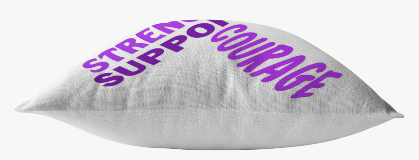 Purple Awareness Ribbon With Words Pillow - Plush, HD Png Download, Free Download