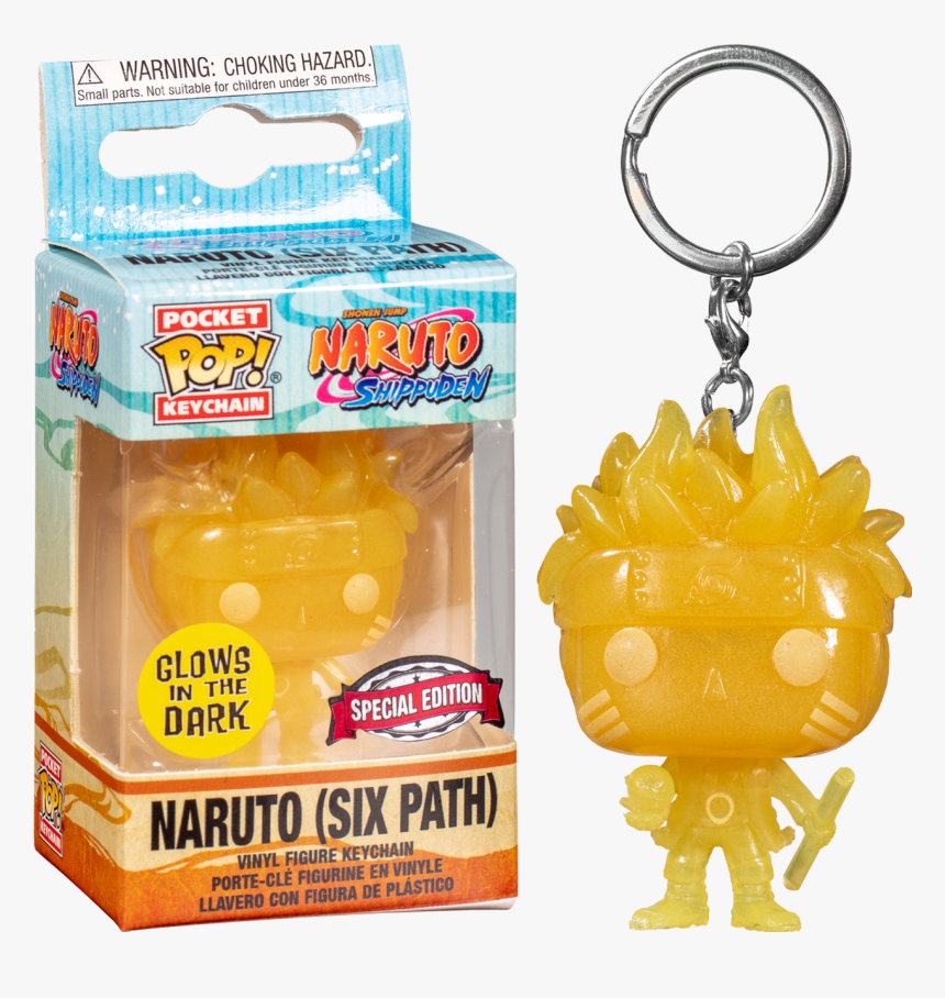 Naruto Six Path Glow In The Dark Pocket Pop Vinyl Keychain - Funko Pop Naruto Six Path, HD Png Download, Free Download