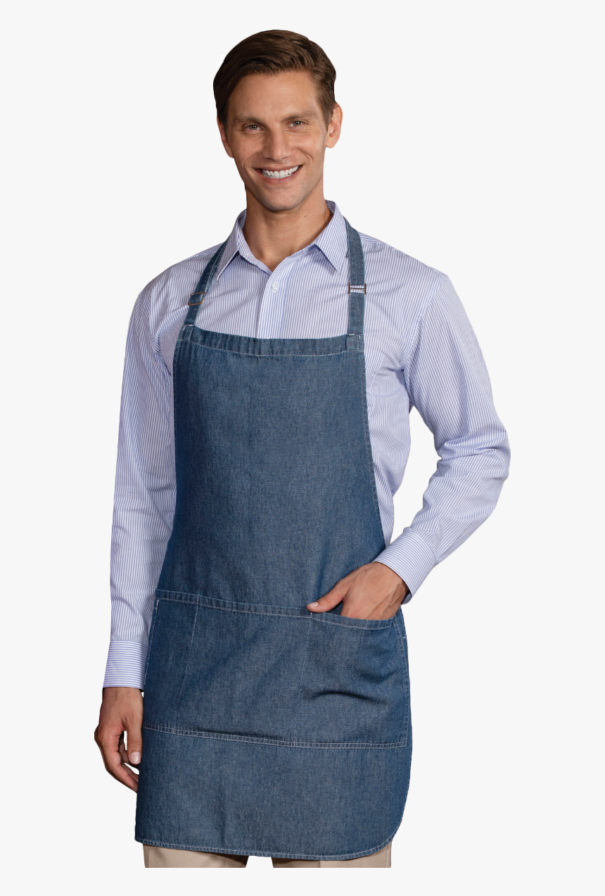 Bib Apron Denim Vintage Blue One Size Waist Solid - Man, HD Png Download, Free Download