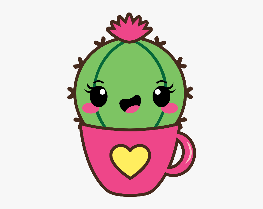 Kawaii Cactus Stickers Messages Sticker-2 - Kawaii Cactus Clipart, HD Png Download, Free Download