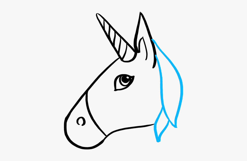 How To Draw Unicorn Emoji - Easy How To Draw A Emoji Unicorn, HD Png Download, Free Download