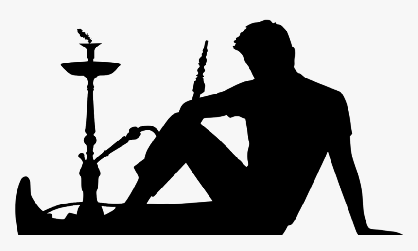 Shisha Silhouette Smoke Relaxing Smoking Man Shisha Png Transparent Png Kindpng