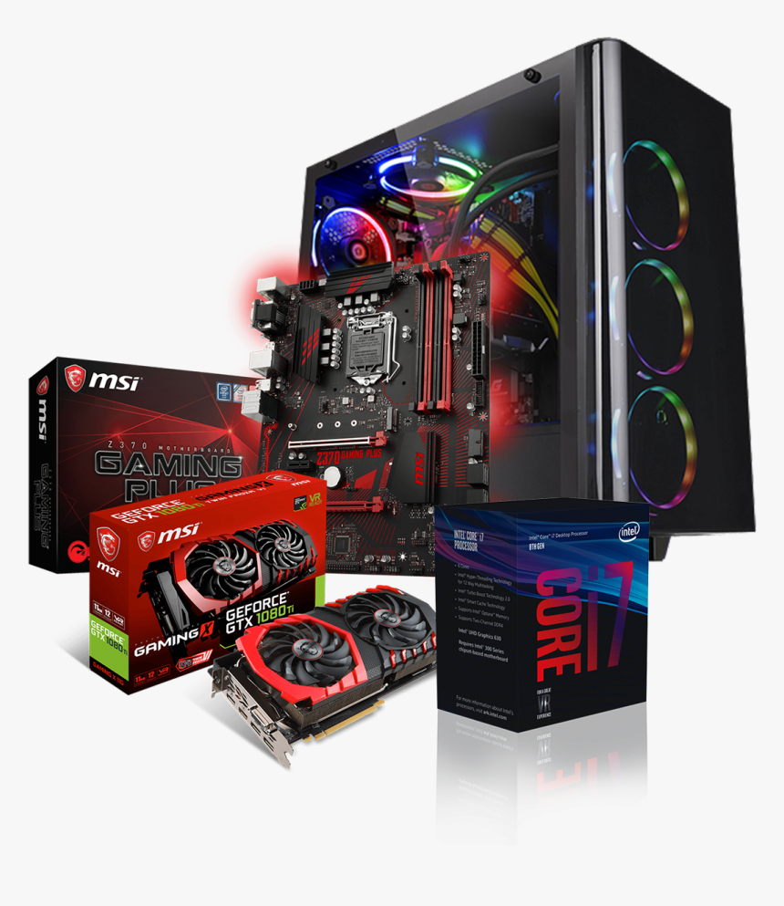 Desktop Custom Pc - Msi Gtx 1080 Ti Gaming X 11gb Gddr5x, HD Png Download, Free Download