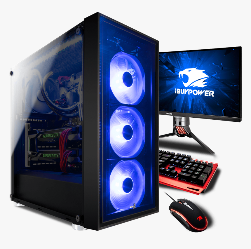 Aerocool Quartz Blue Front And Side Tempered Glass - Ibuypower Tt View 21 2x Side Tempered Glass Gaming, HD Png Download, Free Download