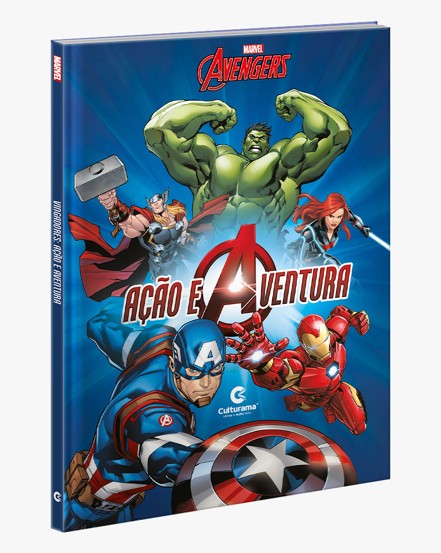 Acao E Aventura Marvel Vingadores Livro, HD Png Download, Free Download