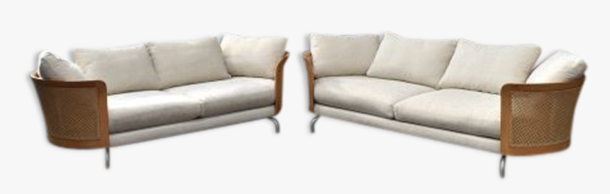 Two Giorgetti Virginia Sofas By Antonello Mosca"
 Src="https - Fabric And Rattan Sofa, HD Png Download, Free Download