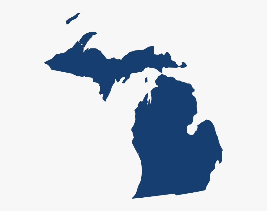 Michigan State Map » Michigan State Map - Michigan Shape, HD Png Download, Free Download