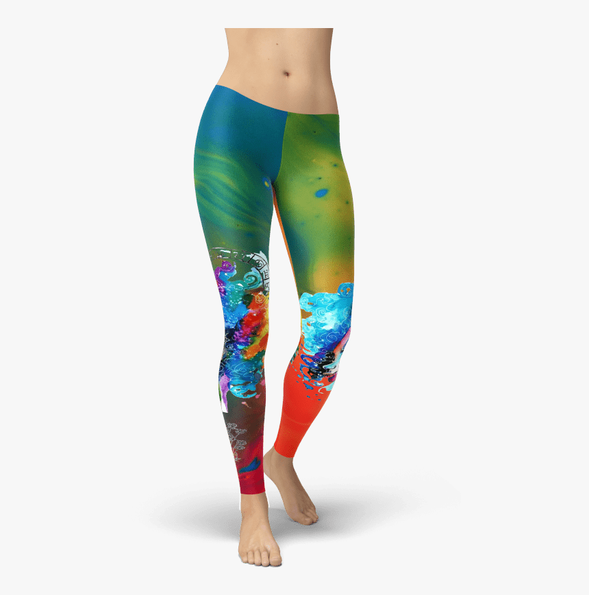 Watercolor Leo Zodiac Leggings Gym Fitness Sports Wear - Leggings, HD Png Download, Free Download