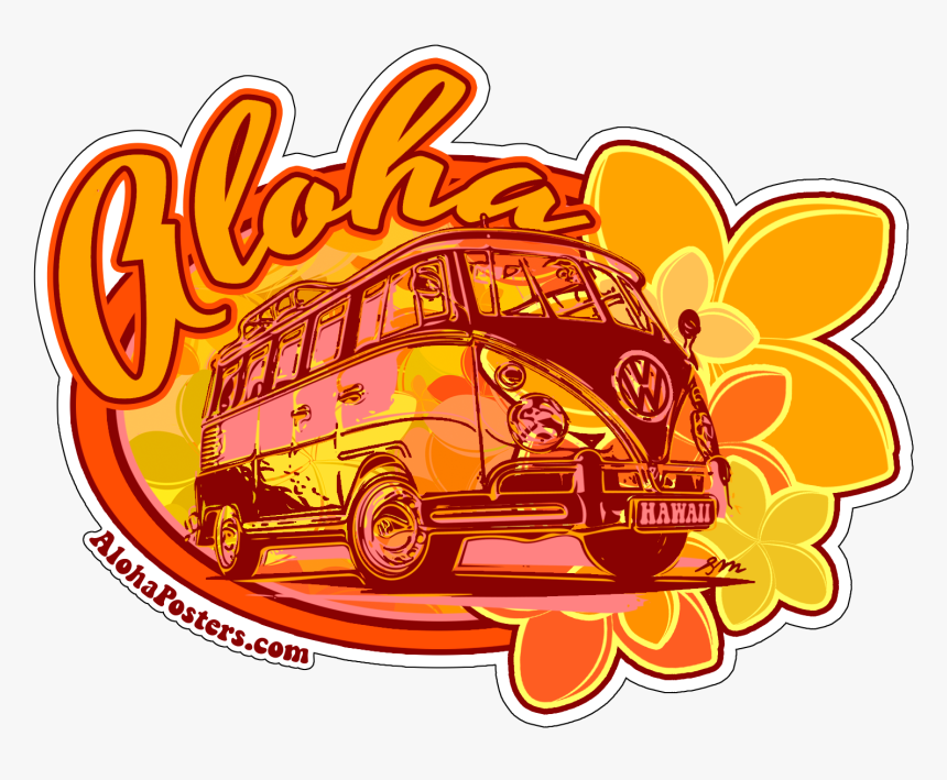 Alohaposters Aloha Bus Sticker, HD Png Download, Free Download