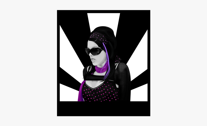 Vector Illustration Of Modern Style Woman With Rays - Mask, HD Png Download, Free Download