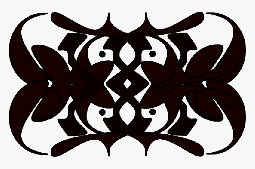 Black, Silhouette, Border, Unit, Ornament, Ornaments - Art, HD Png Download, Free Download