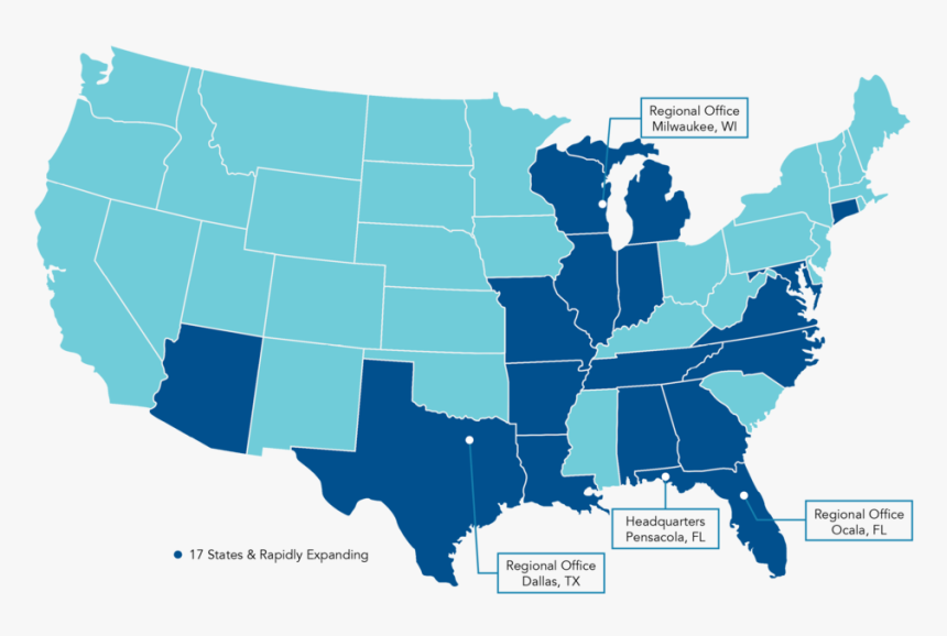 Map And Offices - Juvenile Age By State, HD Png Download, Free Download