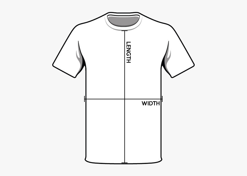 T Shirt Measuring Diagram - T Shirt Measurement Png, Transparent Png - kindpng