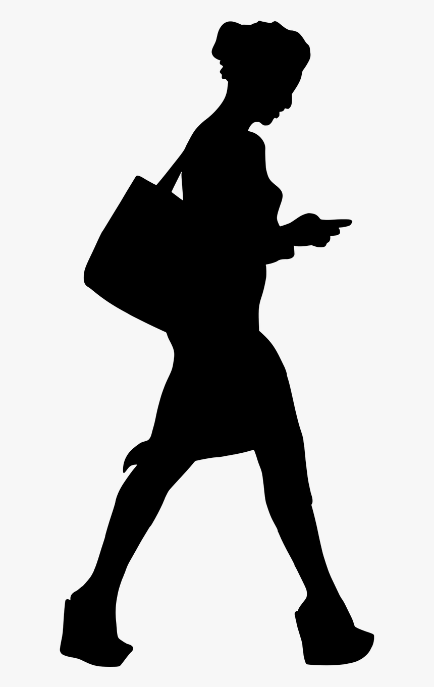 Woman Walking Silhouette Png, Transparent Png, Free Download