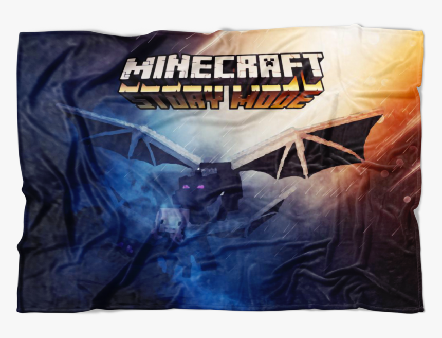 Minecraft Fleece Blanket Ender Dragon Battlefield Colorful - Batman, HD Png Download, Free Download