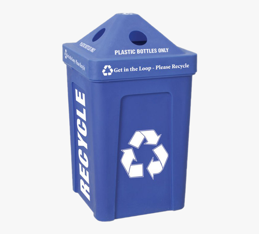 Blue Recycle Bin Free Png - Recycling Bins For Bottles, Transparent Png, Free Download