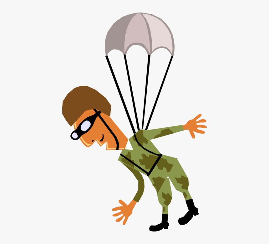 Vector Illustration Of Military Armed Forces Paratrooper, HD Png Download, Free Download