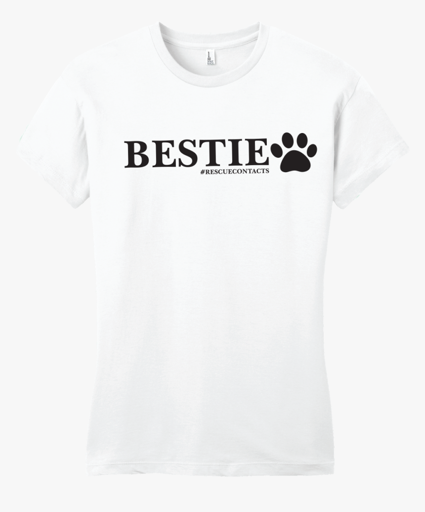 White Tee Shirt For Women That Says Bestie In Black - Active Shirt, HD Png Download, Free Download