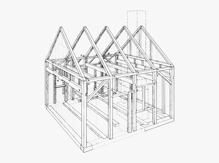 Nielsen House Extraction Wikimedia Line Art - Exploded View Of House, HD Png Download, Free Download