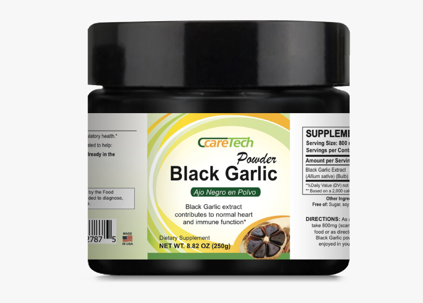 Black Garlic Powder - Lingzhi Mushroom, HD Png Download, Free Download