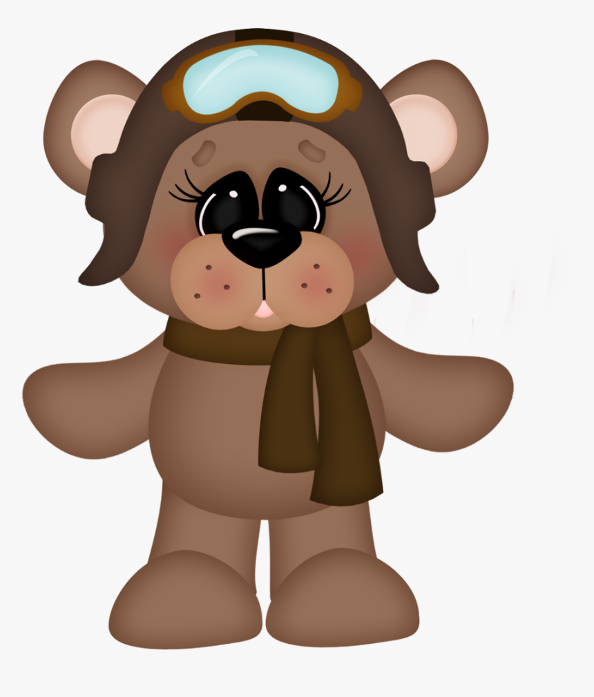 Ursinhos E Ursinhas Minus - Bear Pilot Clipart, HD Png Download, Free Download