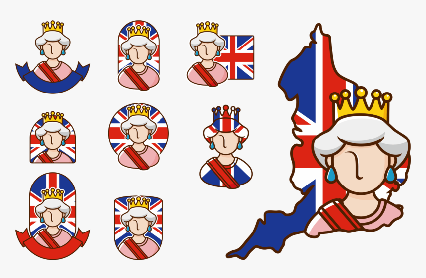 Vector Queen Elizabeth - Queen Elizabeth Crown Clipart, HD Png Download, Free Download