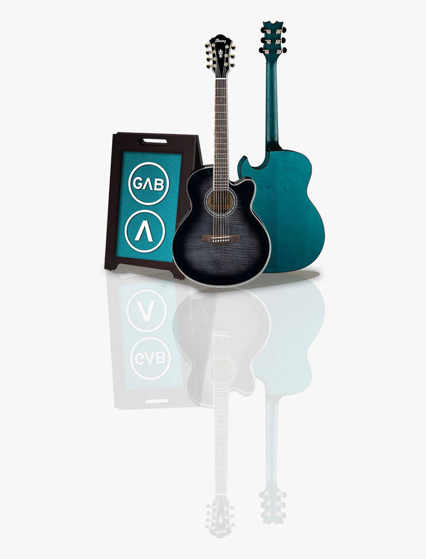 Ibanez Ael207e 7-string Electro Acoustic Guitar Transparent - Ibanez, HD Png Download, Free Download