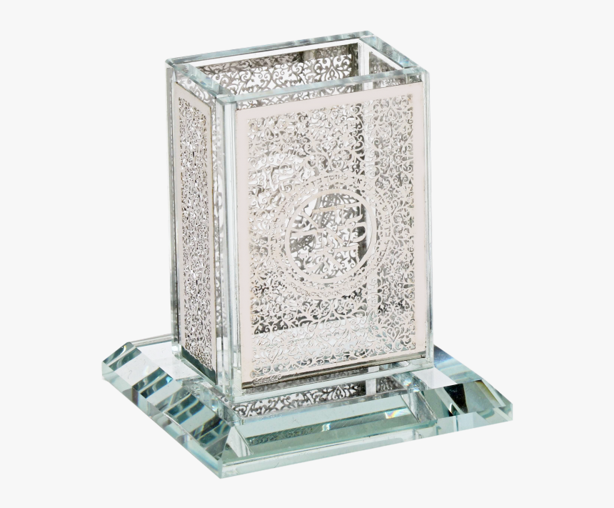 Crystal Havdalah Holder With Silver Plate - Crystal, HD Png Download, Free Download