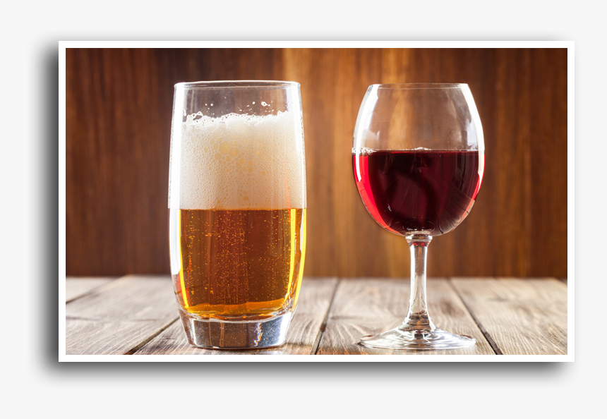 Glass Of Wine And Beer Together, HD Png Download, Free Download