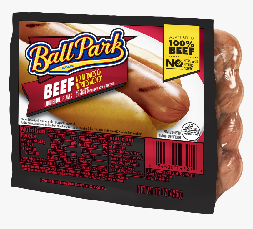 Ball Park Beef Hot Dogs, HD Png Download, Free Download